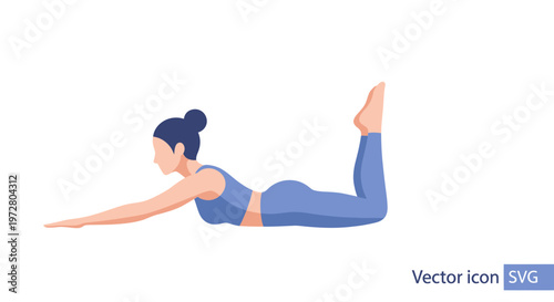 Woman practicing yoga, cobra pose on white background, illustration