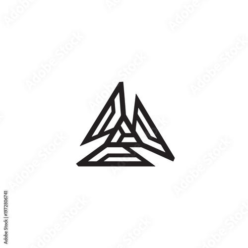 vector illustration of pyramids of giza in a simple geometric icon design