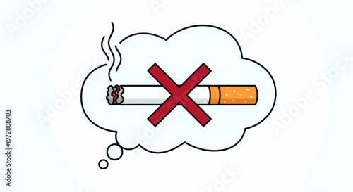No Smoking Warning Symbol Design.