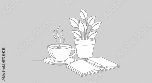 Simple line drawing of a cup.