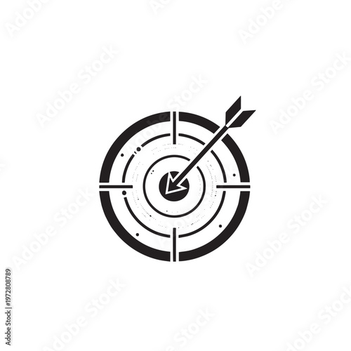 Target with arrows hitting the bullseye symbolizing business goal success and accuracy