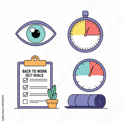 Office worker sets 2017 goals with yoga and time management tools