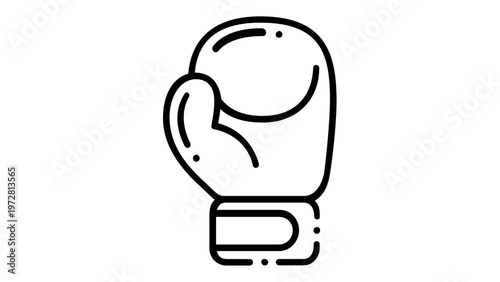 Minimalist Boxing Glove Vector Icon Illustration for Sports and Fitness, Scalable Flat Line Art Design for Gym, Training, Combat Sports, and Exercise Equipment Graphics, AI-Generated Vector.