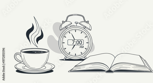 Morning Coffee and Alarm Clock.