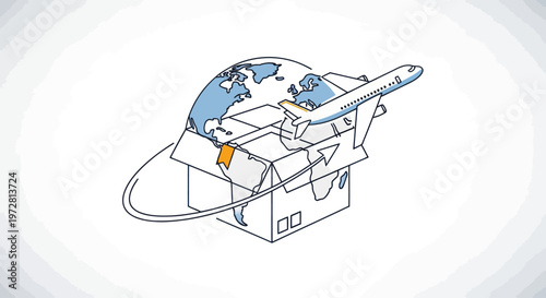 Globe on a robotic machine.