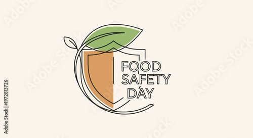 Food safety day logo illustration design.