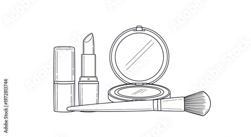 Makeup Brush Lipstick Cosmetics Tools.