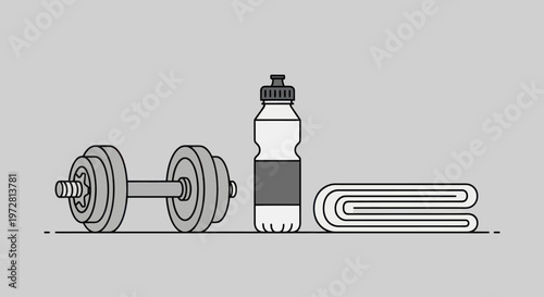 Fitness equipment for working out.