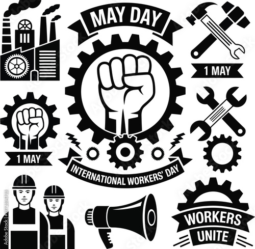 Celebrating international workers' day with powerful vintage-inspired graphics