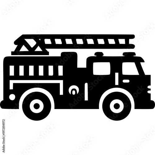 Bild auf Leinwand Fire Truck Icon Vector