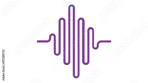 Colorful rainbow sound wave vector icon, minimalist audio frequency line illustration, scalable digital signal graphic for music, podcast, and technology, AI-generated modern flat design.