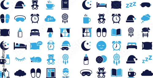 Assortment of modern dog and pet icons for animal service websites or merchandise.