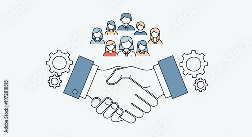 Handshake Business Partnership Agreement.