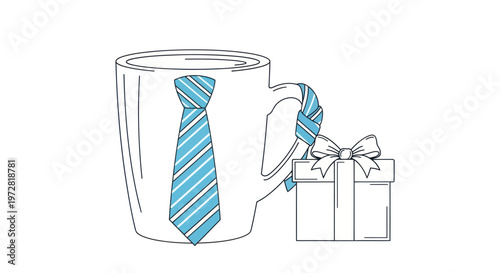 Tied Coffee Mug with Gift Box.