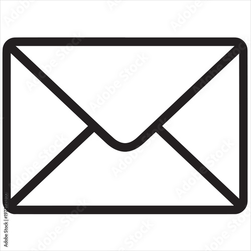 Envelope icon, email symbol, mail vector, communication sign