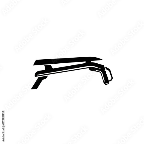 Minimalist silhouette of an electric scooter, offering a sleek and modern design for urban mobility