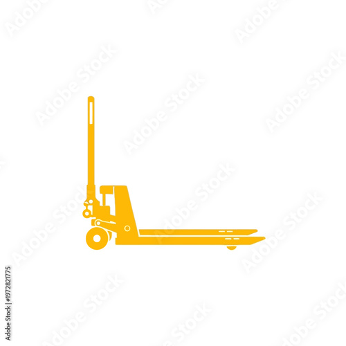 A simple cargo pallet jack icon for logistics and material handling, representing efficient movement of goods