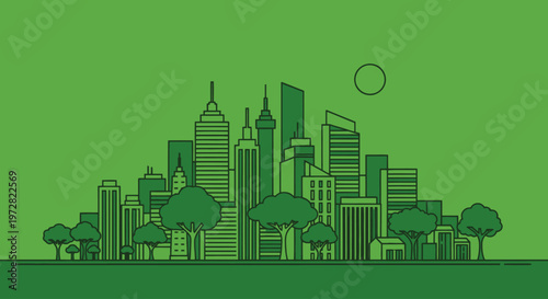 City Skyline with Modern Buildings.