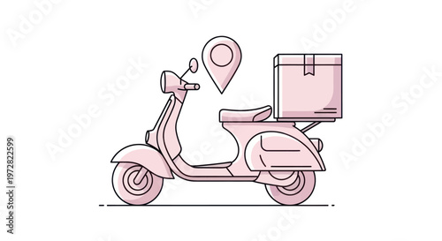 Delivery scooter with storage box.