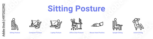 -Sitting Posture web icons in banners and collections