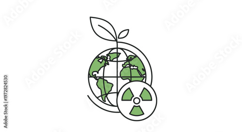 Green Earth Nuclear Power Symbol.