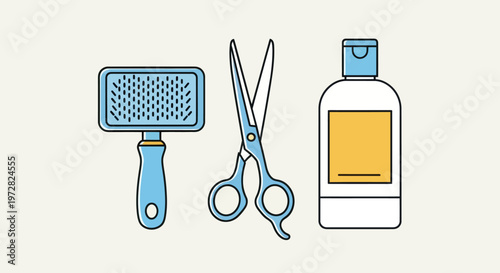 Hair care and styling tools set.