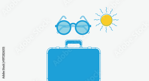 Travel accessories on white background.