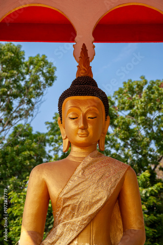 Golden Buddha at Wat Sisaket Museum, Vientiane, Laos