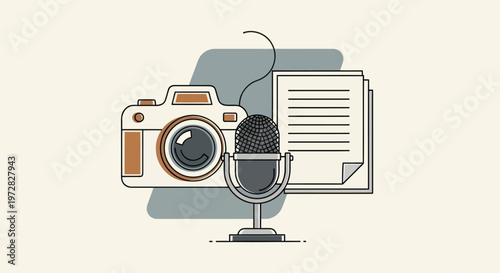 Digital Content Creation Tools Illustration for Media Production