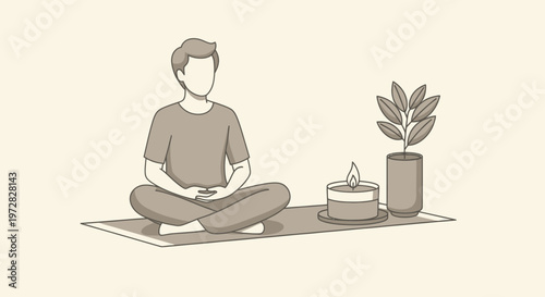 Mindful meditation session for inner peace and wellness.
