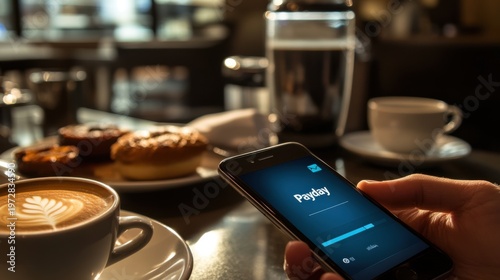 Smartphone Displaying Direct Deposit Notification for Payday