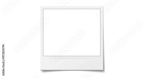Blank Polaroid Photo Frame with Copy Space and Shadow