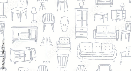 Collection of various home furniture pieces.