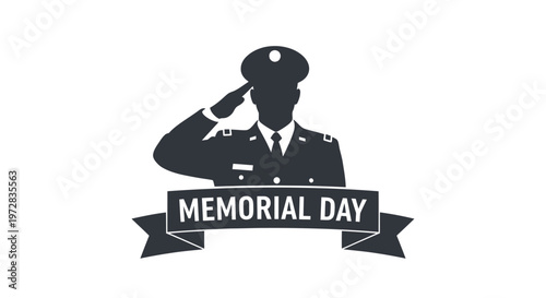Memorial Day Military Salute Symbol.