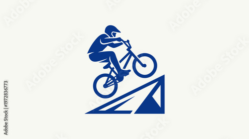 BMX Rider Performing a Trick on a Ramp