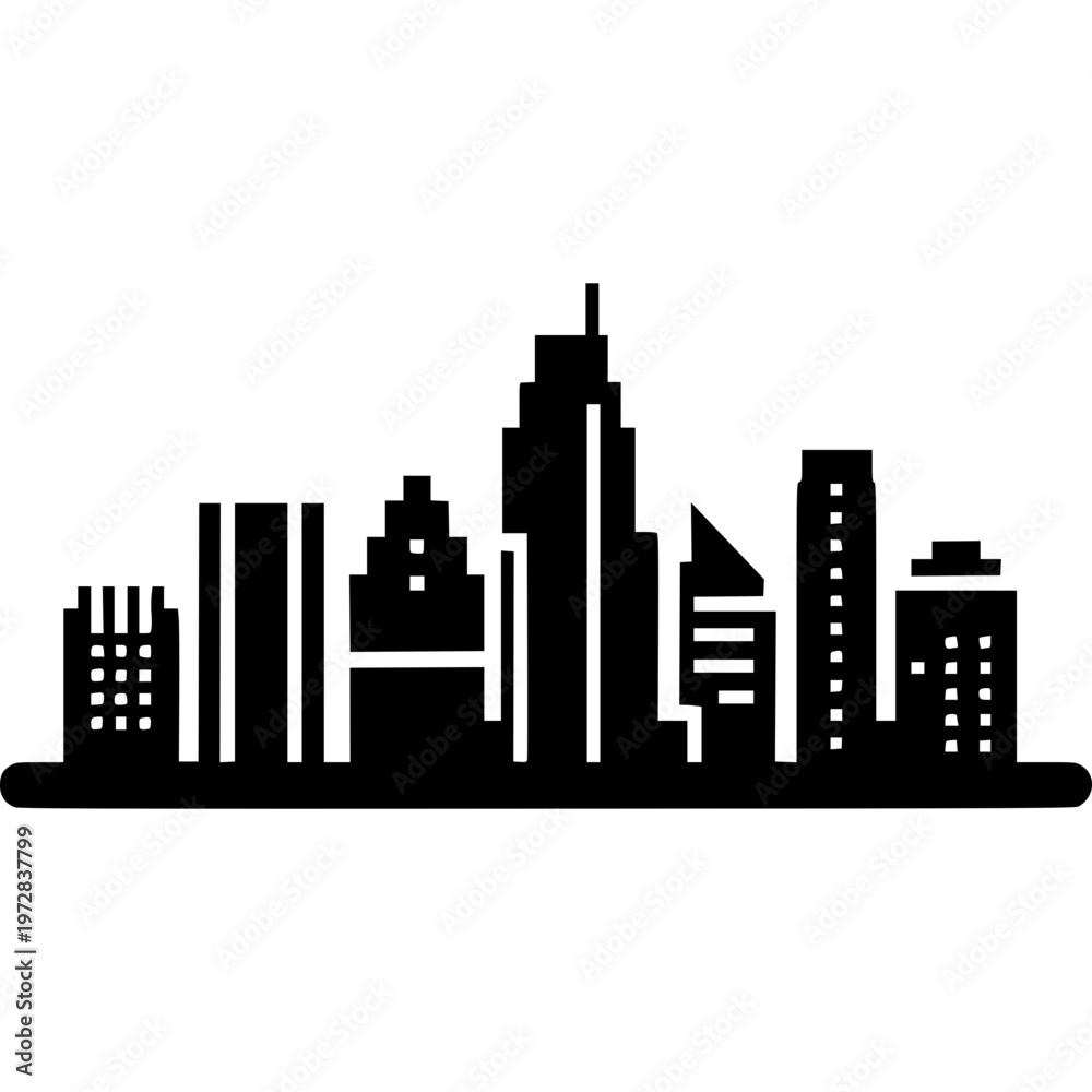 Naklejka premium Austin Skyline Vector Icon