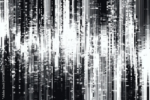 Abstract Black and White Vertical Streaks of Light and Dark.