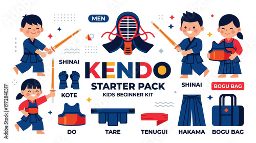 Kendo Starter Pack for Kids A Comprehensive Beginner's Guide to Martial Arts Training with Essential Gear