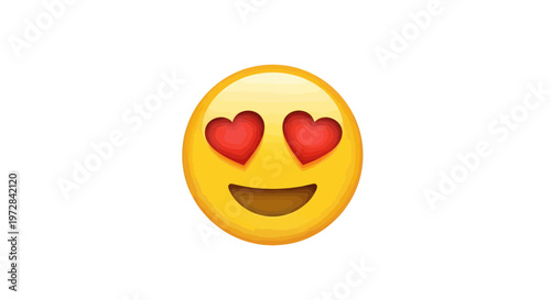 Smiling Emoji with Heart Eyes - Love, Infatuation, and Affection Symbol