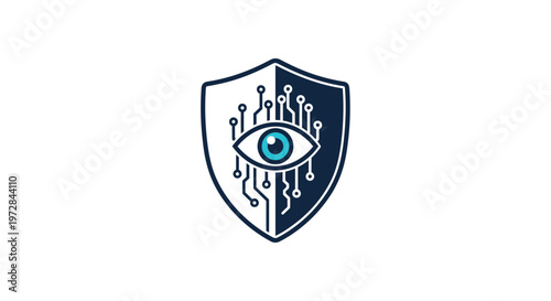Cyber Security Shield with Digital Eye - Data Protection Concept