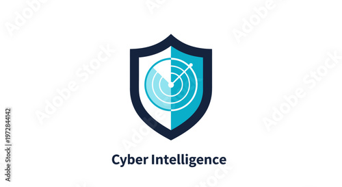 Cyber Security Shield with Radar Scan - Digital Protection Concept