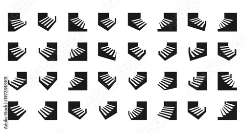 Hand icons, black and white vector graphics, hand gesture symbols, 25 icon set