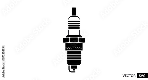 Spark Plug Icon - Vector Graphic of Automotive Ignition Component