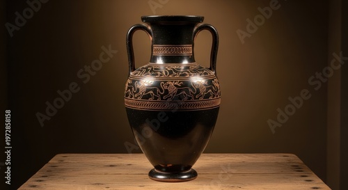 Elegant Antique Vase - A Detailed Study of Ancient Pottery.