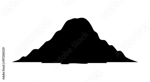 Silhouette of a Mountain Range: A striking silhouette of a mountain range, evoking a sense of grandeur and the raw beauty of nature. The stark contrast highlights the peaks and valleys.