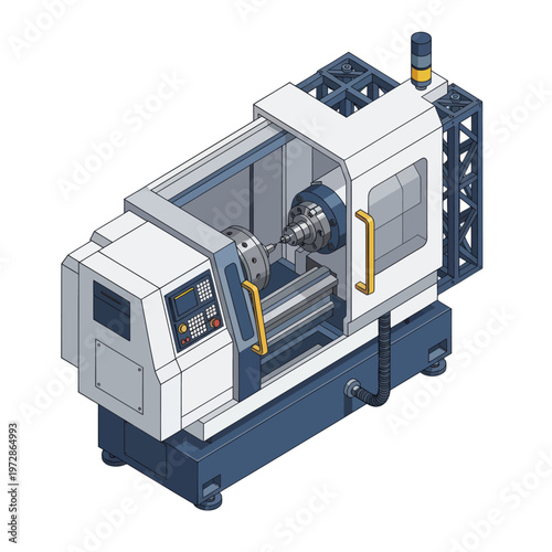 Industrial CNC Lathe Machine for Precision Manufacturing.