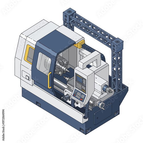 Industrial CNC Lathe Machine for Precision Manufacturing.
