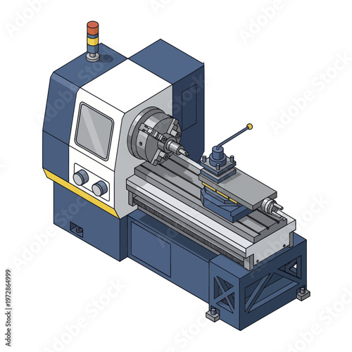 Industrial CNC Lathe Machine for Precision Metalworking Operations.