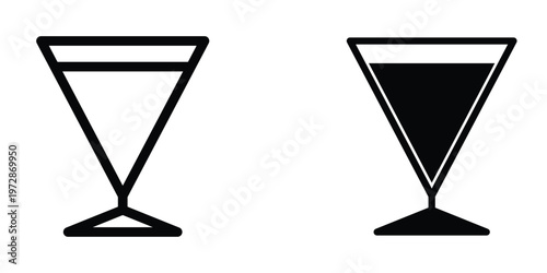 Wine glass icon design template