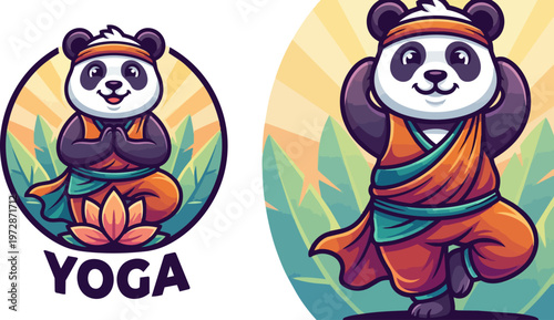 Panda in yoga position.